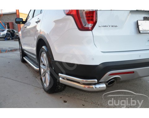 Ford Explorer с 2010-2019 защита заднего бампера двойные углы Mars D76/42 из нержавеющей стали
